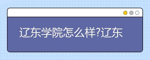 辽东学院怎么样?辽东学院是几本?在辽东学院上学是什么感受?