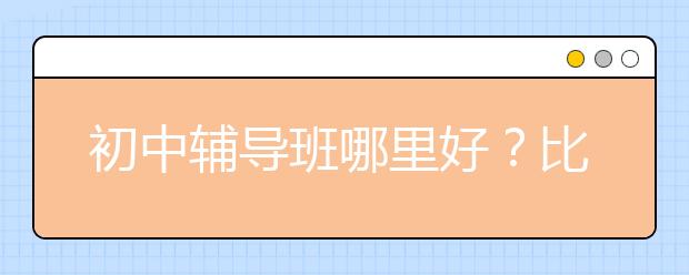 初中辅导班哪里好？比较好的初中辅导班