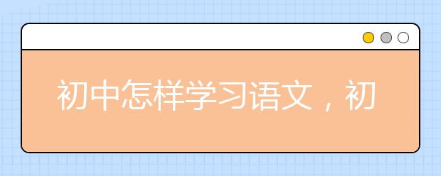 初中怎样学习语文，初中语文怎么学