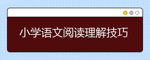 小学语文阅读理解技巧，小学语文阅读理解的技巧和方法