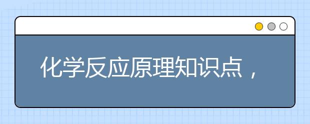 化学反应原理知识点，高中化学反应原理