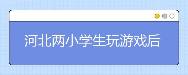 河北两小学生玩游戏后一人猝死 警方不予立案