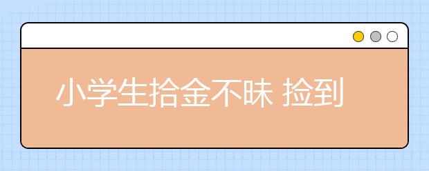 小学生拾金不昧 捡到钱包送到服务台 为她点赞！