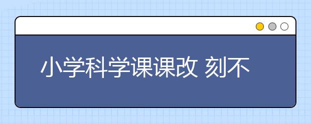 小学科学课课改 刻不容缓