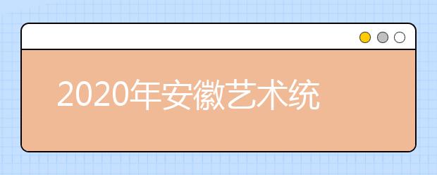 2020年安徽艺术统考模块二考试说明