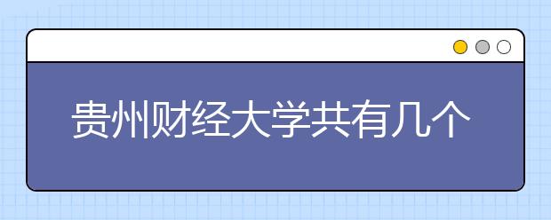 贵州财经大学共有几个校区？各个校区具的体地理位置在哪里？