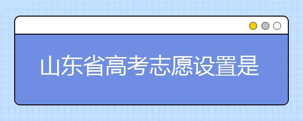 山东省高考志愿设置是什么？山东高考志愿怎么填？