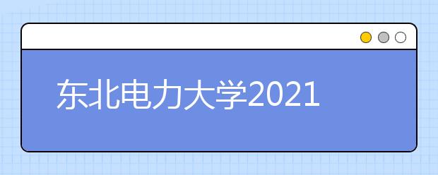 东北电力大学2021年艺术类专业招生简章