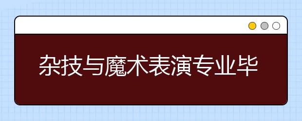 杂技与魔术表演专业毕业出来干什么？