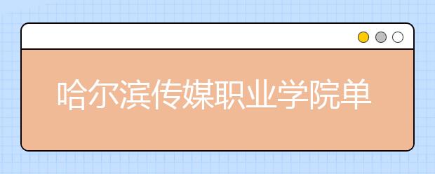 哈尔滨传媒职业学院单招2020年单独招生成绩查询、网址入口