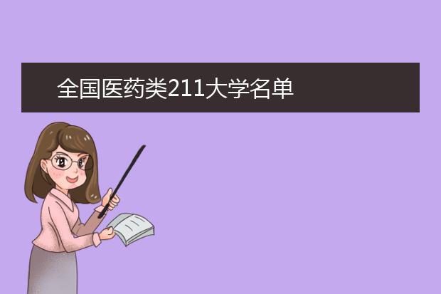 全国医药类211大学名单