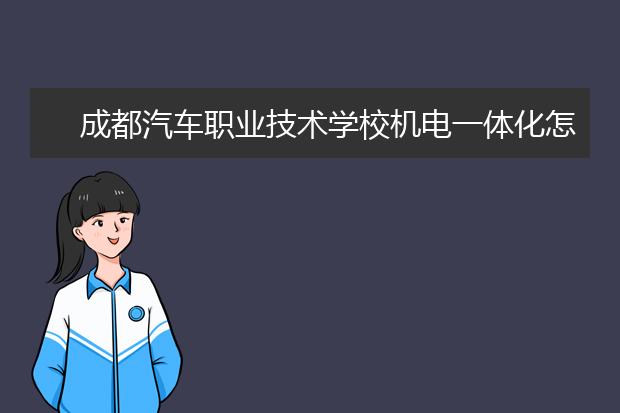 成都汽车职业技术学校机电一体化怎么样 就业前景如何