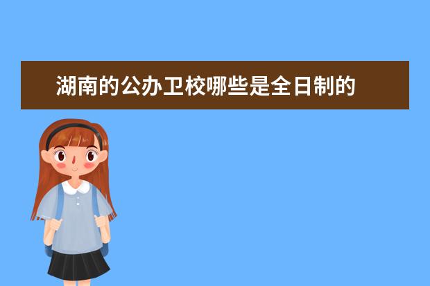 湖南的公办金宝搏app安卓下载哪些是全日制的