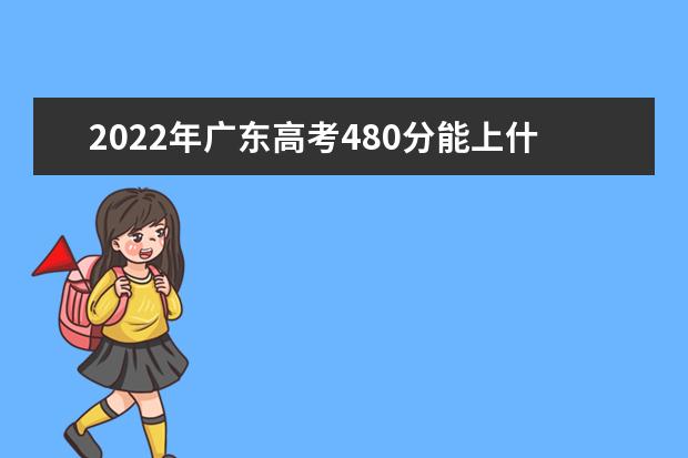 2021年广东高考480分能上什么大学？