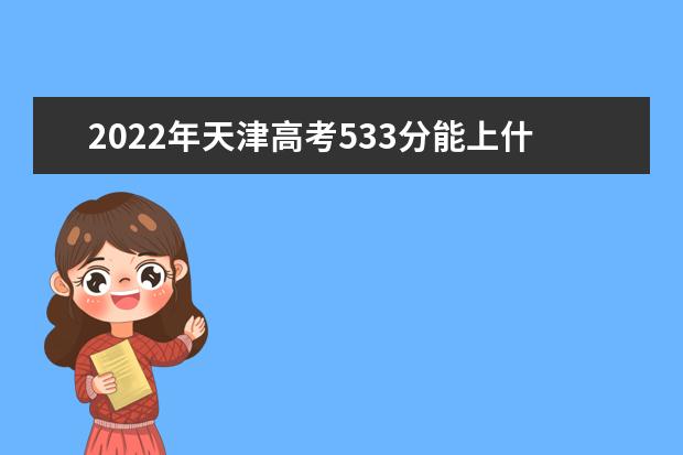 2022年天津高考533分能上什么大学