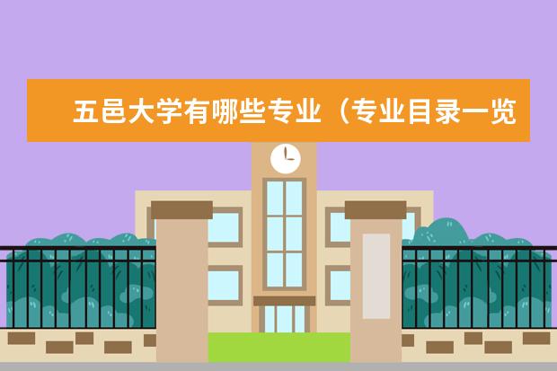 五邑大学有哪些专业（专业目录一览表）