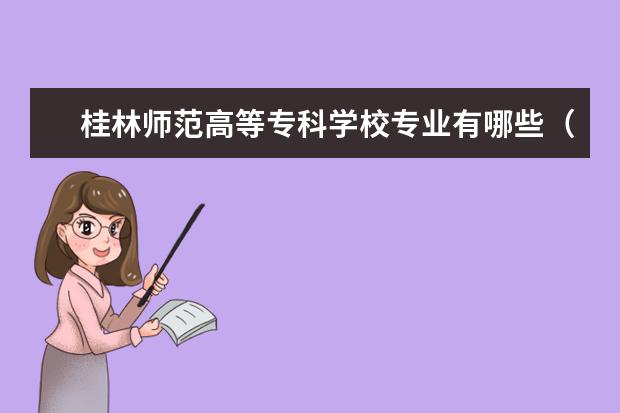 桂林师范高等专科学校专业有哪些（专业目录一览表）