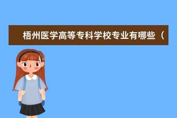 梧州医学高等专科学校专业有哪些（专业目录一览表）