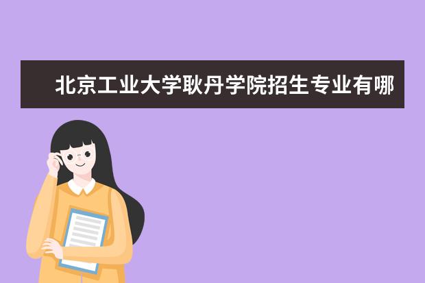 北京工业大学耿丹学院招生专业有哪些  北京工业大学耿丹学院专业目录大全