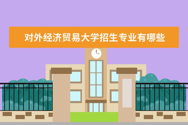 对外经济贸易大学招生专业有哪些 对外经济贸易大学有哪些重点学科