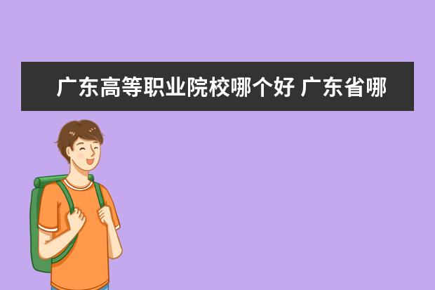 广东高等职业院校哪个好 广东省哪个大专学院计算机专业比较好的?