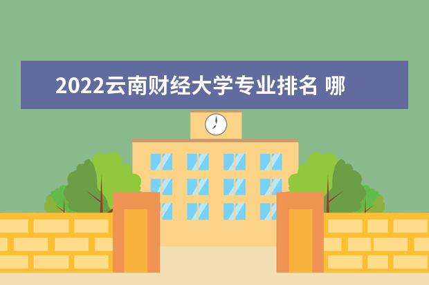 2022云南财经大学专业排名 哪些专业比较好 2022适合女生的专业有哪些 什么专业好就业