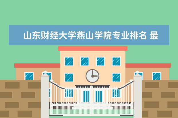 山东财经大学燕山学院专业排名 最好的专业有哪些  怎么样