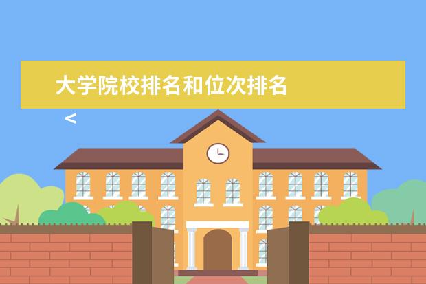 大学院校排名和位次排名 
  <strong>
   各大学录取分数线及位次的作用
  </strong>