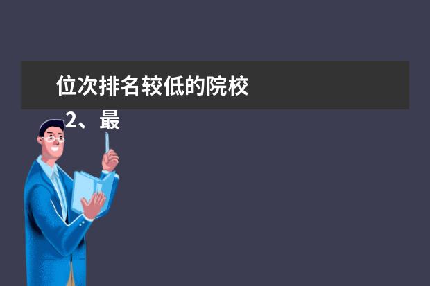 位次排名较低的院校    2、最低位次是什么意思