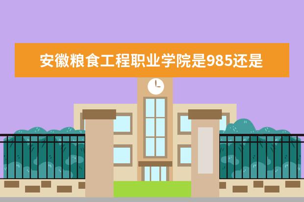 安徽粮食工程职业学院是985还是211 安徽粮食工程职业学院排名多少