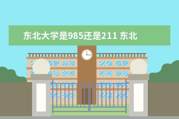 东北大学是985还是211 东北大学排名多少