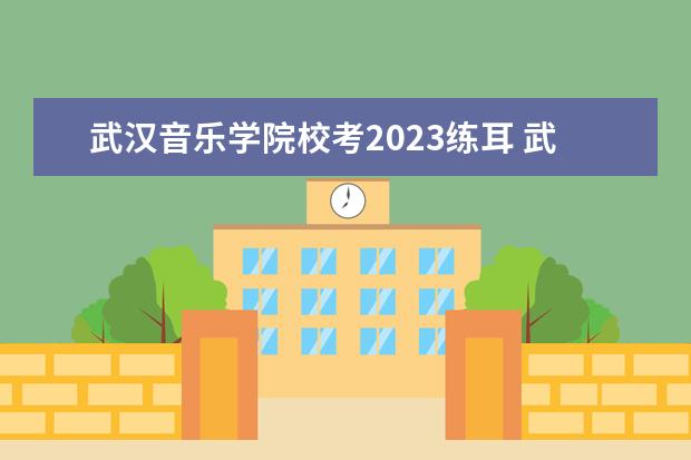 武汉音乐学院校考2023练耳 武汉音乐学院视唱练耳专业难不难考啊?对钢琴水平的...