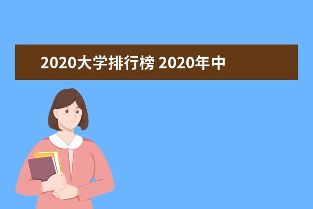 2020大学排行榜 2020年中国国内大学排名