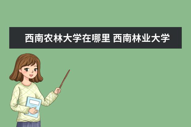 西南农林大学在哪里 西南林业大学地址在哪里