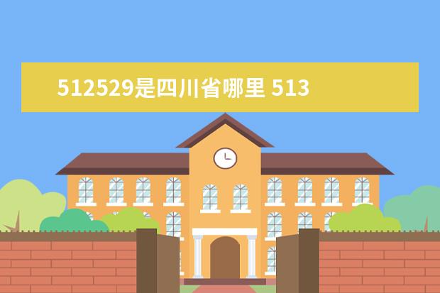 512529是四川省哪里 513621身份证属于哪里管辖