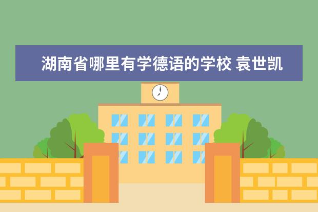 湖南省哪里有学德语的学校 袁世凯有多少后代?