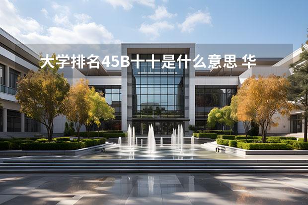 大学排名45B十十是什么意思 华中农业大学管理科学与工程类排名