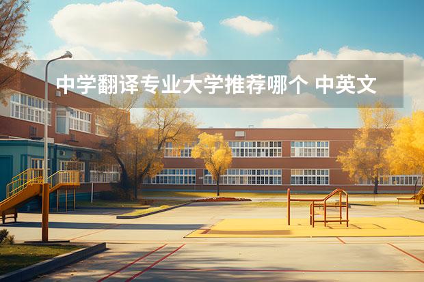 中学翻译专业大学推荐哪个 中英文翻译软件哪个好