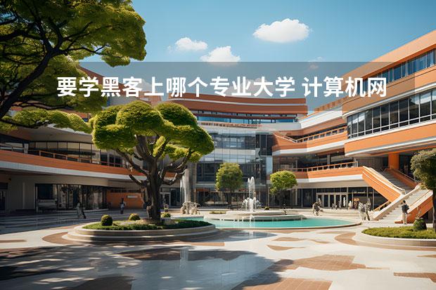 要学黑客上哪个专业大学 计算机网络方向有什么专业 我要报专业 最好关于网络...