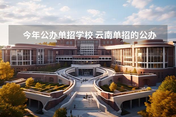 今年公办单招学校 云南单招的公办学校有哪些学校2023？