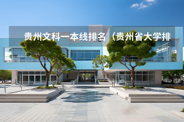 贵州文科一本线排名（贵州省大学排名一览表及分数线）