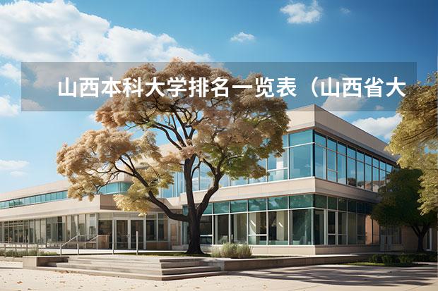 山西本科大学排名一览表（山西省大学排名及录取分数线）