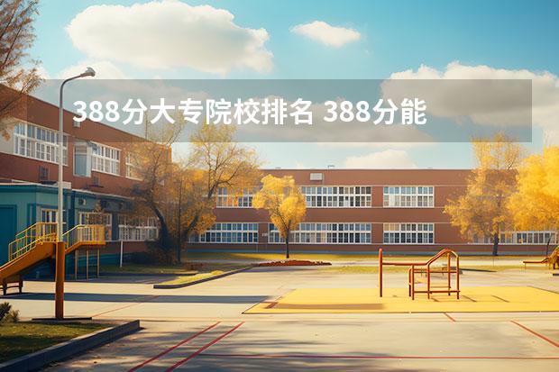 388分大专院校排名 388分能考什么大学