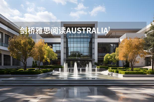 剑桥雅思阅读AUSTRALIA’SSPORTINGSUCCESS及答案解析 2023年4月雅思阅读考试真题答案（4月24日）