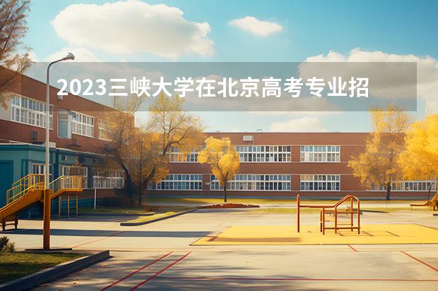 2023三峡大学在北京高考专业招生计划人数一览