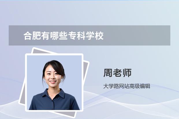 合肥有哪些专科学校